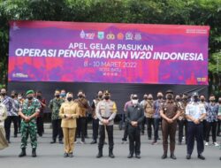 Pimpin Apel Gelar Pasukan Sambut W20, Kapolres Batu”Tingkatkan Sinergitas dan Disiplin Prokes”