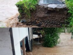 Akibat Banjir Bandang Yang Melanda di Desa Kandangan, Banyak Rumah Yang Tenggelam dan Jembatan Rusak