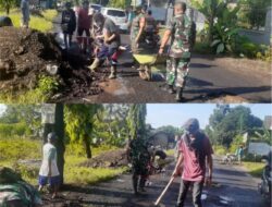 Antusias Grup dan dibantu Warga Agar Proses Perbaikan Jalan Segera dilaksanakan