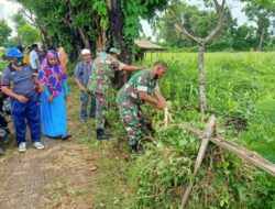 Perkuat Nilai Luhur Pancasila, Koramil Raas” Jumat Bersih di Kampung Pancasila.(Asta Adirasa)”