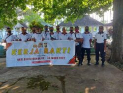 Rangkaian Hari Bhayangkara ke 76, Polres Bondowoso Gelar Bersih-bersih TMP