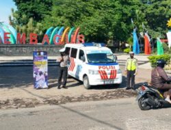 Satlantas Polres Situbondo Penerangan Keliling Operasi Patuh Semeru 2022 dan Imbauan Pencegahan PMK