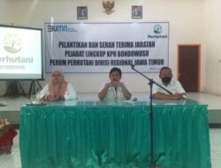 Administratur Perhutani Andi Adrian Hidayat Lantik dan Serah Terima Pejabat Lingkup Perhutani Bondowoso