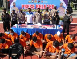Polres Gresik Berhasil Amankan 16 Tersangka Narkoba