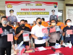 Polresta Banyuwangi Ungkap 13 Kasus Perjudian dengan 27 Orang Tersangka