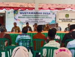 Desa Karang Tengah Gelar Musdes Pembahasan RKPDES Tahun Anggaran 2023