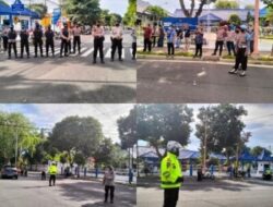 Kapolresta Banyuwangi Menerjunkan Anggota Gabungan Polres dan Polsek Untuk Pengamanan Aksi Demo Blockade Jalan Raya