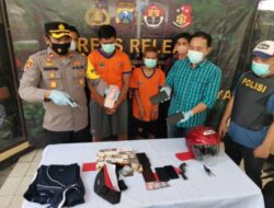 Dua Tersangka Perampok Minimarket Yang Menggunakan Pistol Mainan Berhasil di Amankan Polrestabes Surabaya