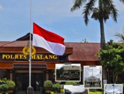 Menjelang 40 hari Peristiwa Kanjuruhan, Polisi di Malang Kibarkan Bendera Setengah Tiang