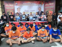 Jatanras Polda Jatim dan Polres Jajaran Meringkus 16 Tersangka, Satu Diantaranya Seorang Perempuan