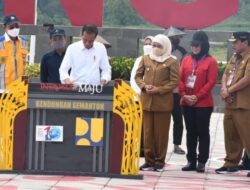 Forkopimda Jatim Dampingi Presiden Joko Widodo Resmikan Bendungan Semantok di Kabupaten Nganjuk