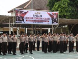 Polres Bondowoso Laksanakan Upacara Kenaikan Pangkat Sebanyak 38 personil