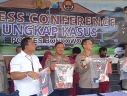 Polres Bondowoso Gelar Pres Conference 3 kasus