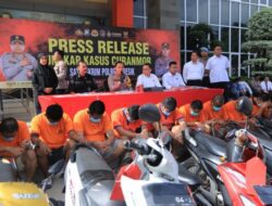 Polres Gresik Amankan 11 Tersangka Pencurian Kendaraan Bermotor