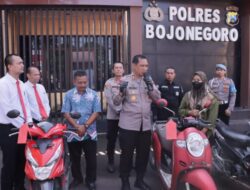 Tiga Tersangka Curanmor di 33 TKP Berhasil di Tangkap Polres Bojonegoro