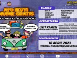 Polresta Sidoarjo Sediakan Mudik Bareng Gratis
