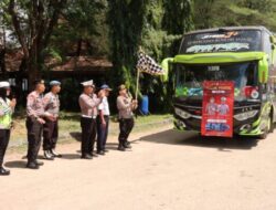Polres Sumenep Berangkatkan Dua Bus Balik Mudik Gratis