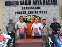 Tersangka Curanmor di 2 TKP Berhasil Ditangkap Satreskrim Polres Kediri Kota