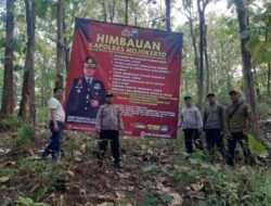 Cegah Kebakaran Hutan, Polres Mojokerto Berikan Edukasi Kepada Warga