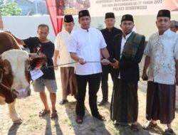 Polres Bondowoso Gelar Sholat Idul Adha dan Bagikan Hewan Qurban