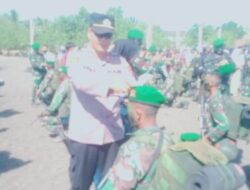 Kapolsek Jangkar Hadiri Upacara Tradisi Pembaretan Pendidikan Kejuruan Tamtama Infanteri Abituren Dikmata TNI AD