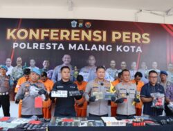 Polresta Malang Berhasil Tangkap Lima Tersangka Sindikat Curanmor