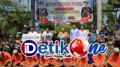 Polres Kediri Kota Ungkap 6 Kasus, Diantaranya Pengeroyokan Hingga Korban Meninggal Dunia