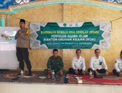 Hadiri Kegiatan BRUS, Kapolsek Prenduan Sosialisasi Dampak Penggunaan Narkoba dan Miras