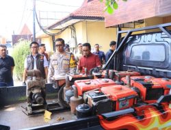 Polres Ngawi Berhasil Tangkap Lima Tersangka Komplotan Pencuri Mesin Diesel 