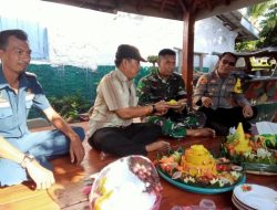 Kapolsek Sapudi Bersama Forkopimka Gayam Kunjungi Danramil Sapudi Untuk Rayakan HUT TNI ke-79